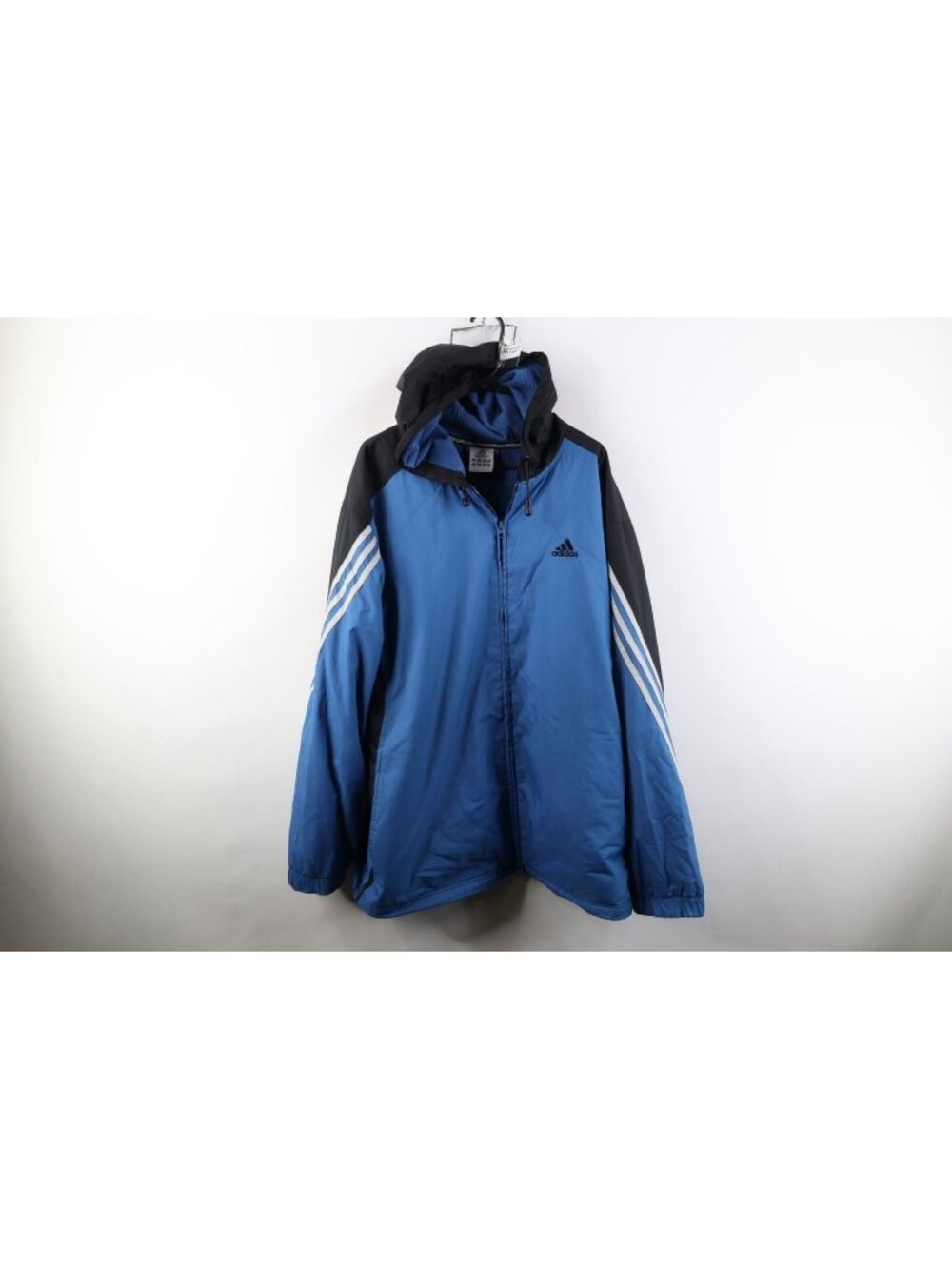 Vtg Y2K 2003 Adidas Mens L Spell Out Courdory Lined Hooded Windbreaker Jacket